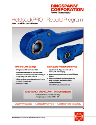 HoldbackPRO® – Rebuild Program